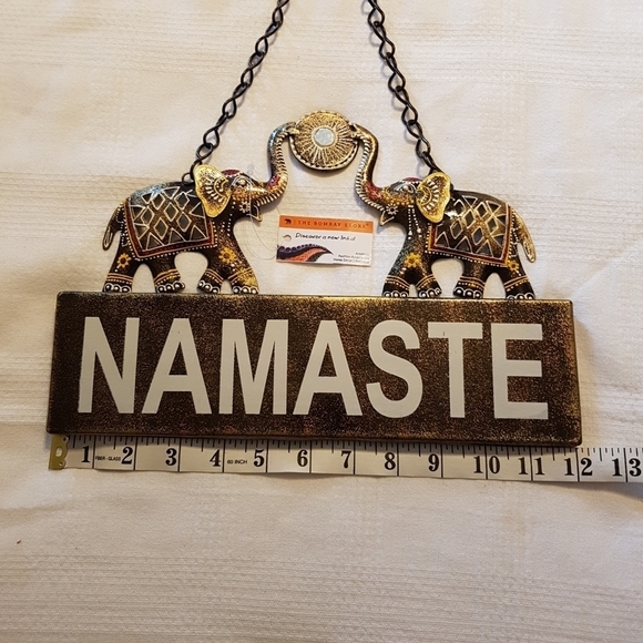 Namaste metal sign Elephants - Picture 4 of 6